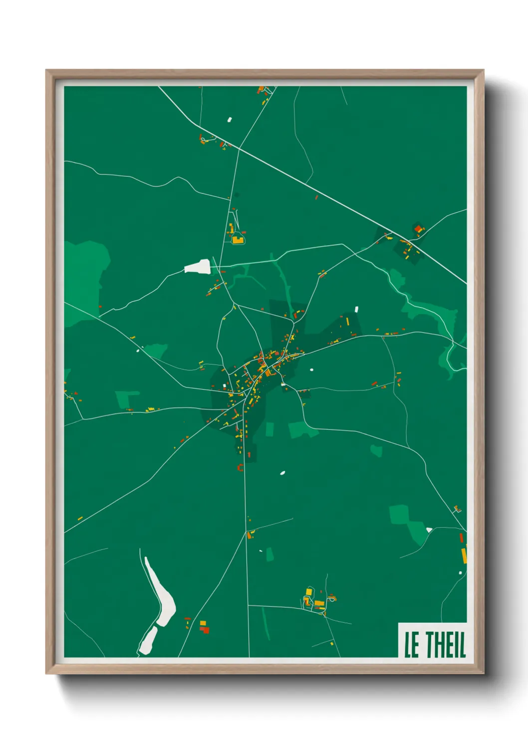 Une affiche de carte sur Le Theil