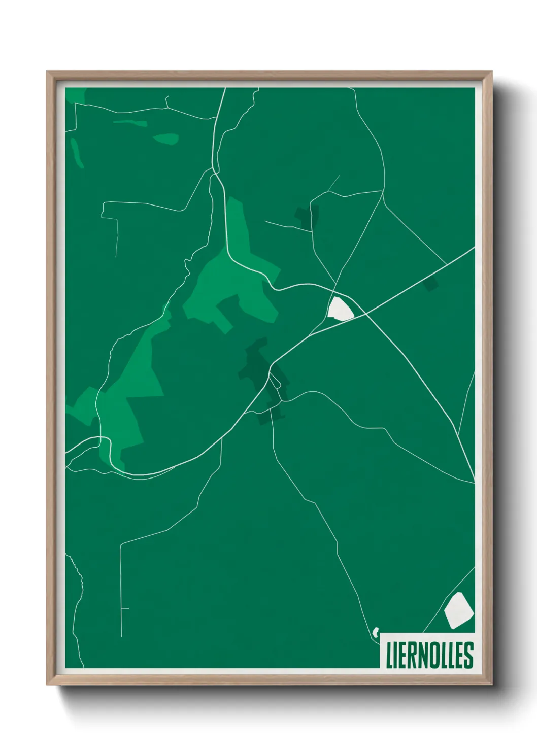 Une affiche de carte sur Liernolles