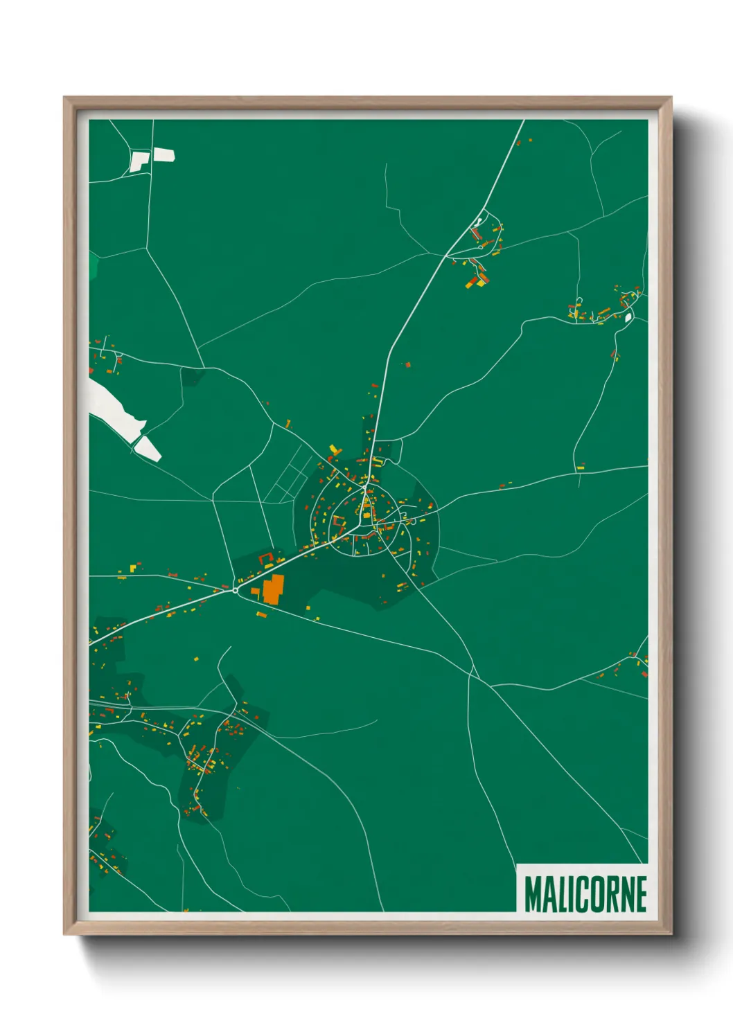 Une affiche de carte sur Malicorne