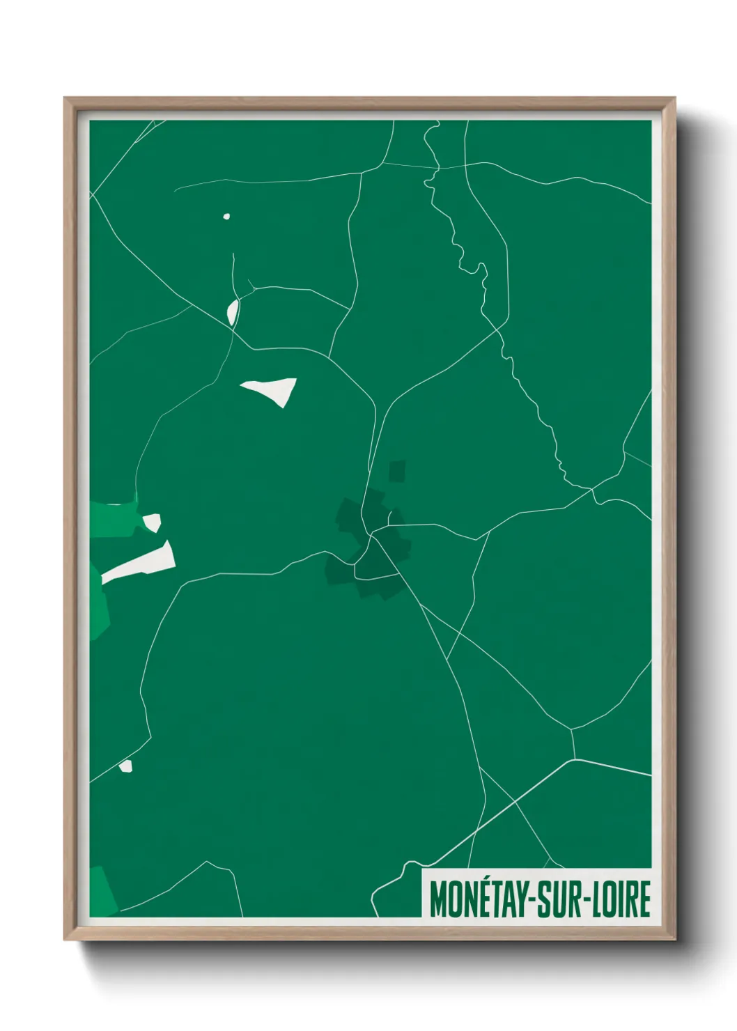 Une affiche de carte sur Monétay-sur-Loire