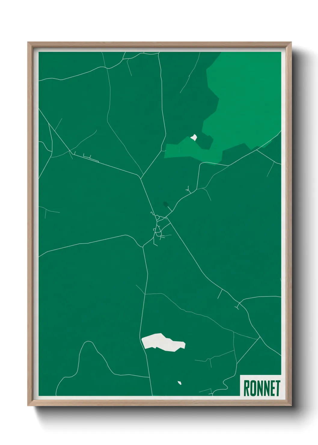 Une affiche de carte sur Ronnet