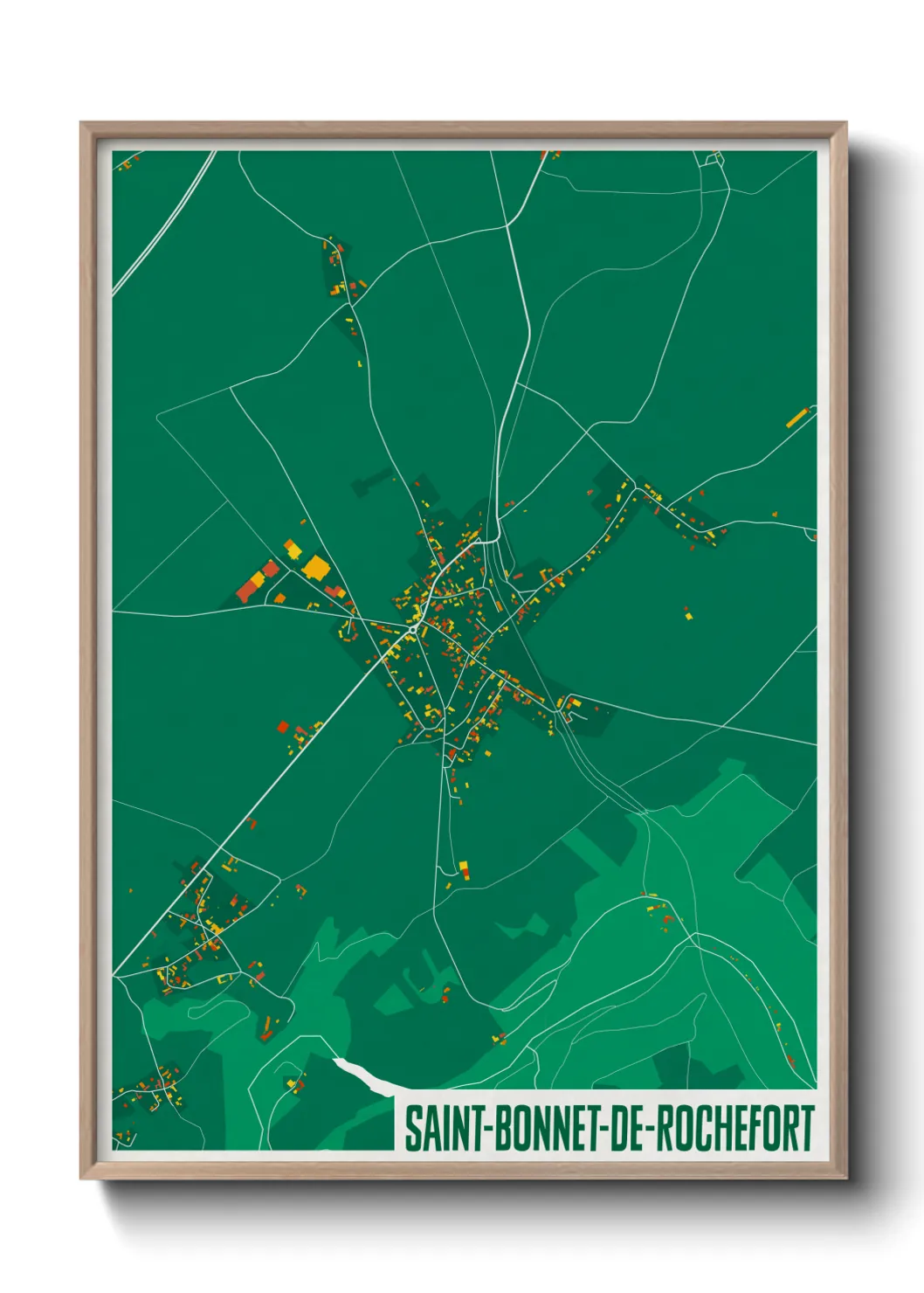 Un poster carteSaint-Bonnet-de-Rochefort