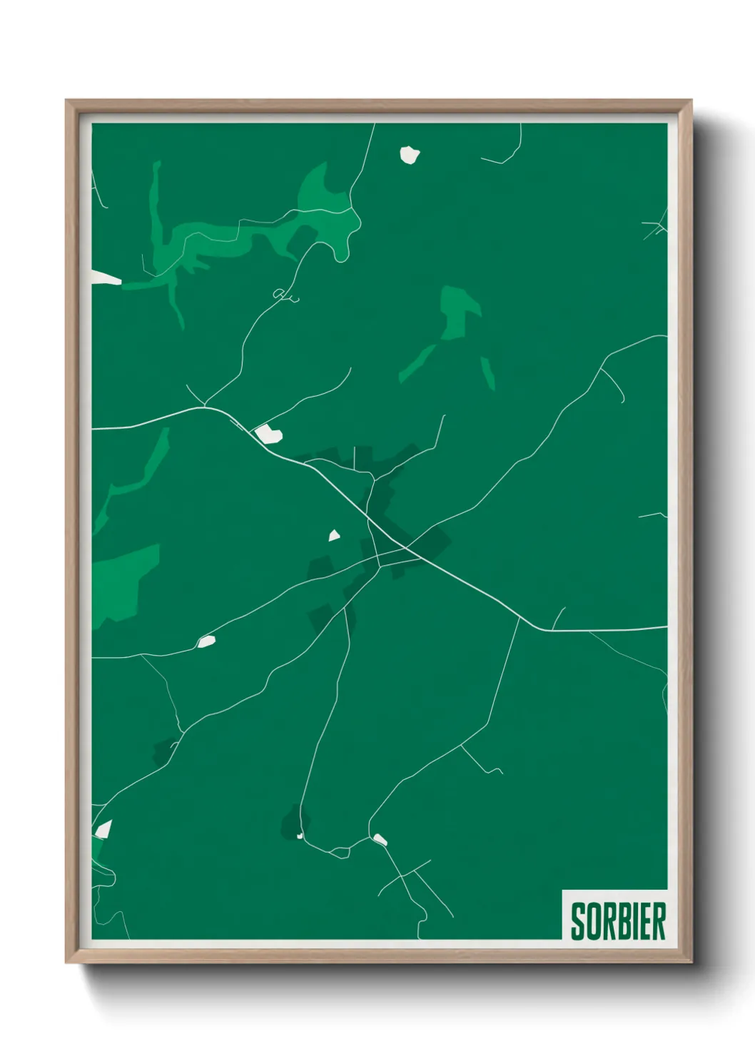 Une affiche de carte sur Sorbier