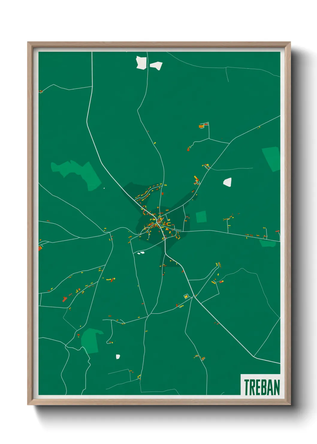 Une affiche de carte sur Treban