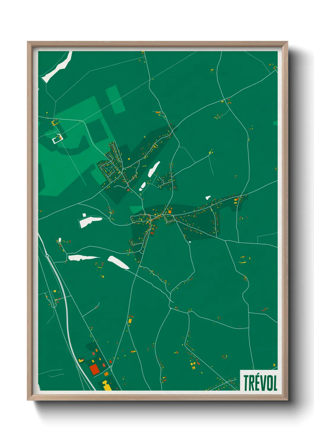 Une affiche de carte sur Trévol