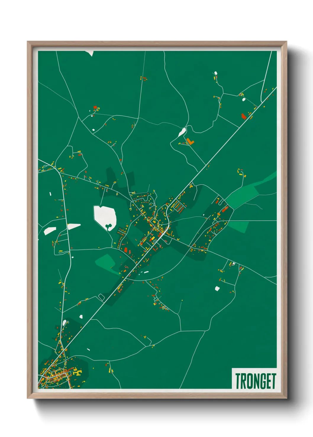 Une affiche de carte sur Tronget