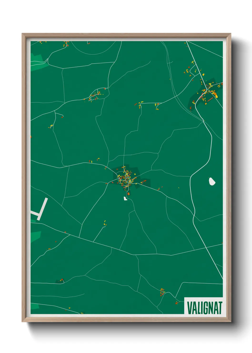 Une affiche de carte sur Valignat