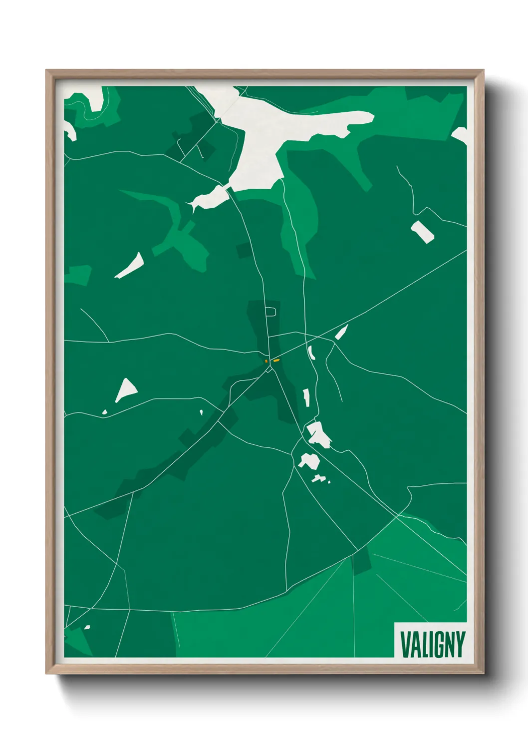Une affiche de carte sur Valigny