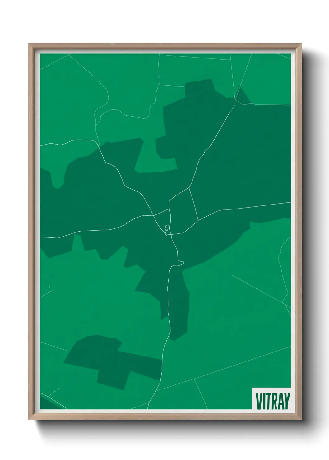 Une affiche de carte sur Vitray