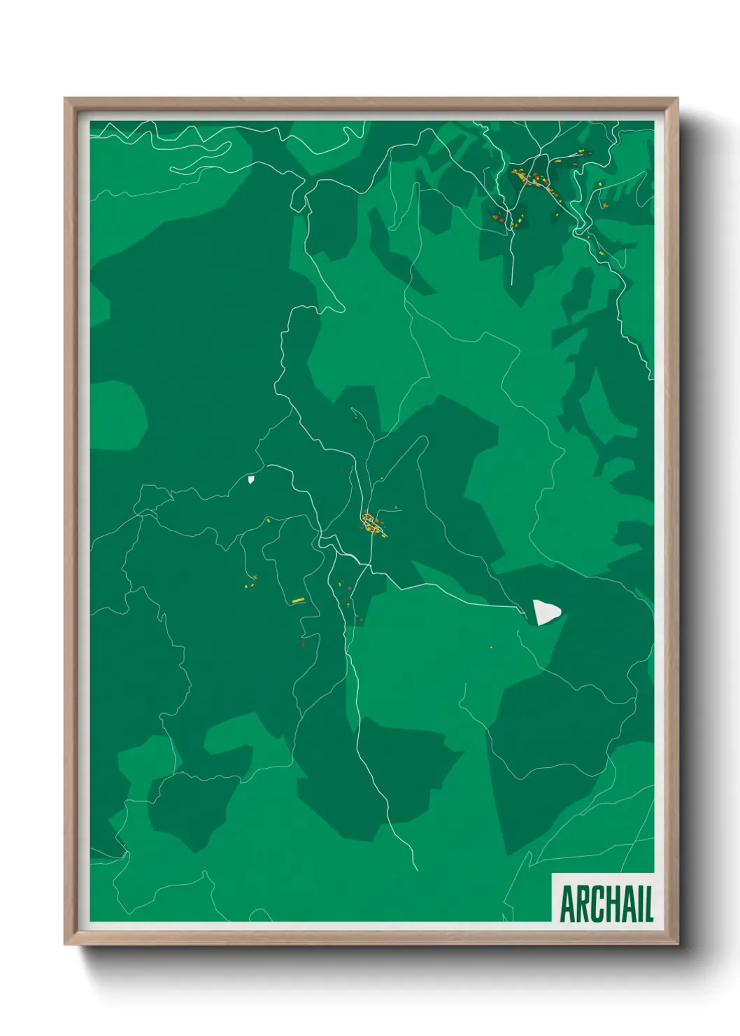 Une affiche de carte sur Archail