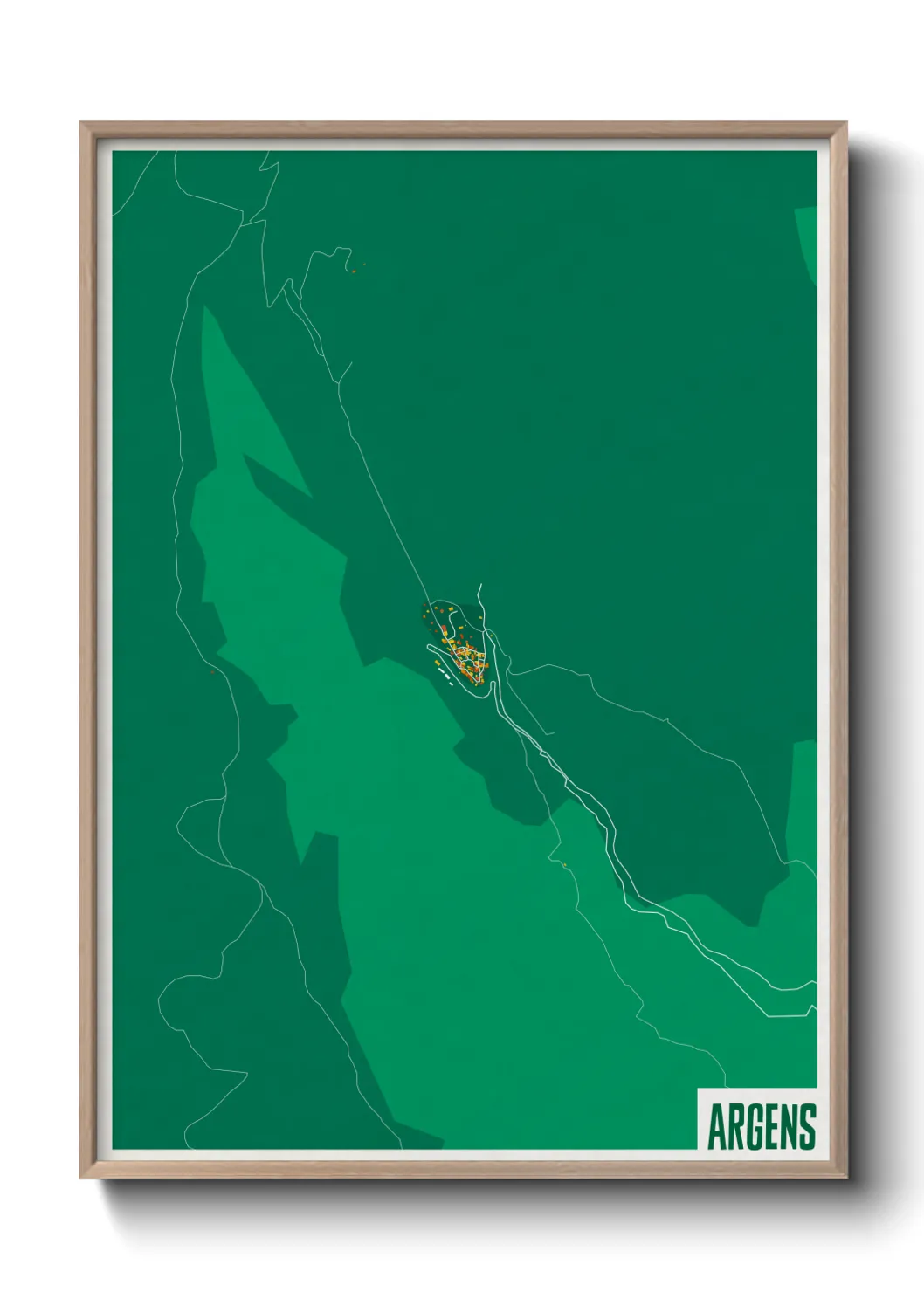 Une affiche de carte sur Argens