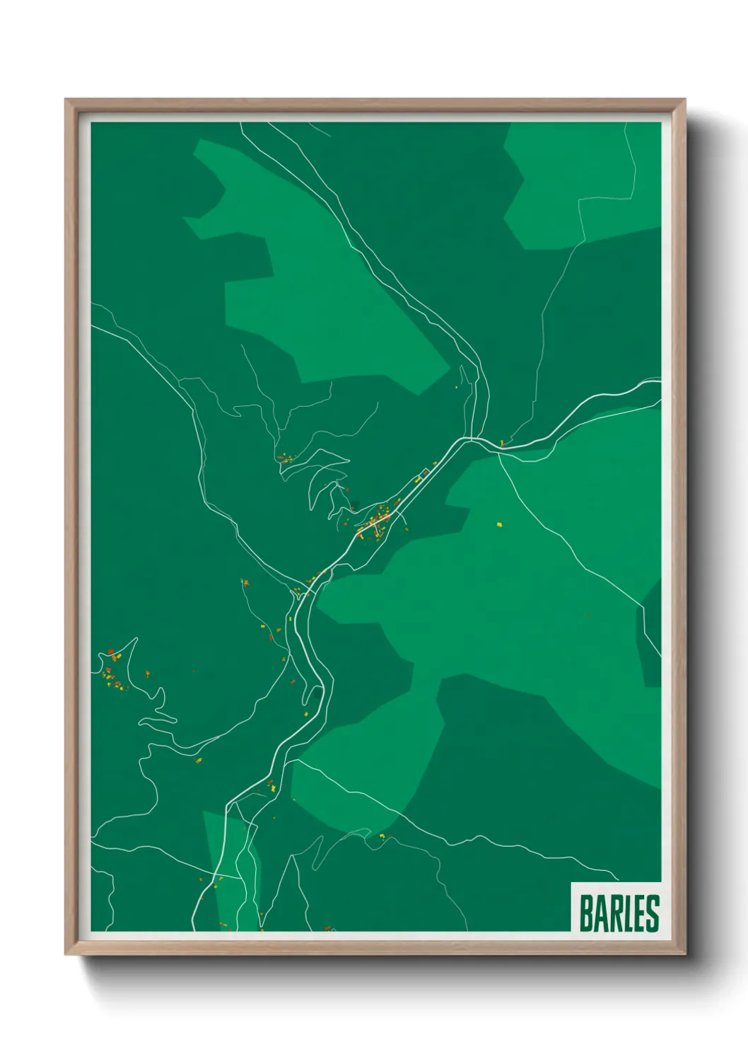 Une affiche de carte sur Barles