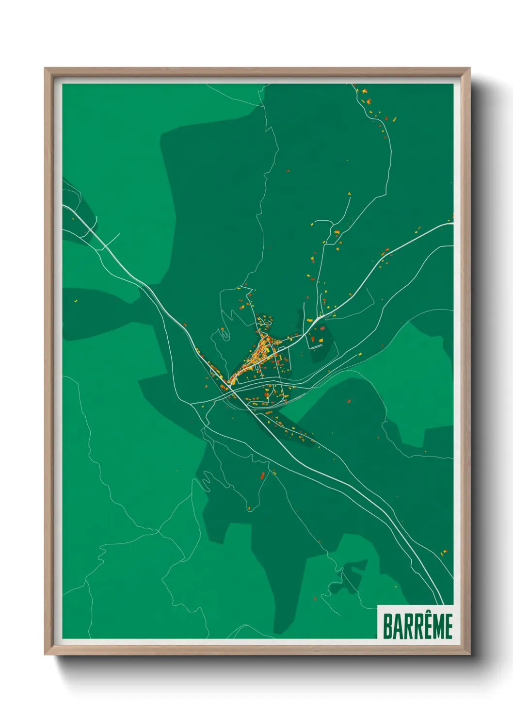 Une affiche de carte sur Barrême