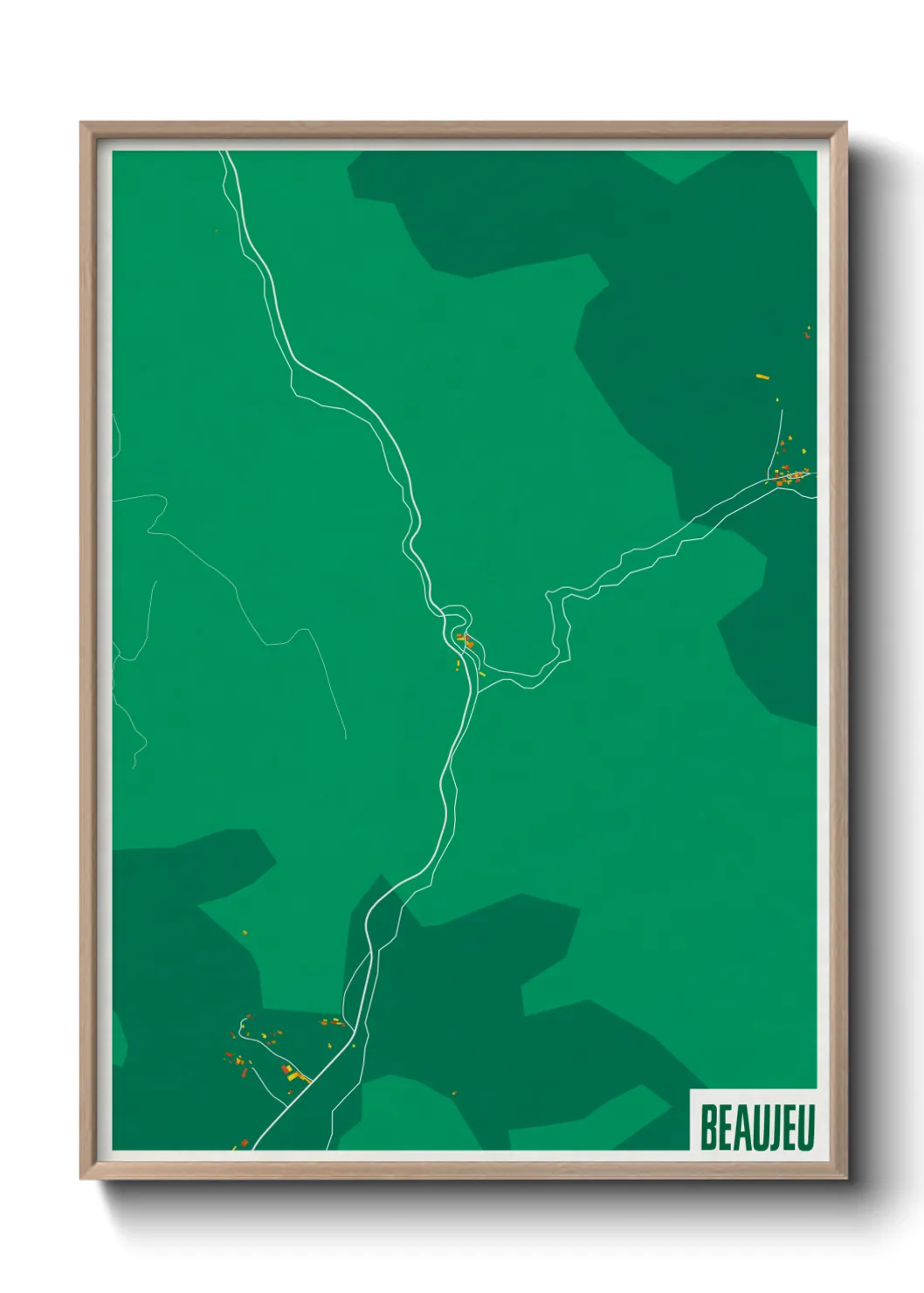 Une affiche de carte sur Beaujeu