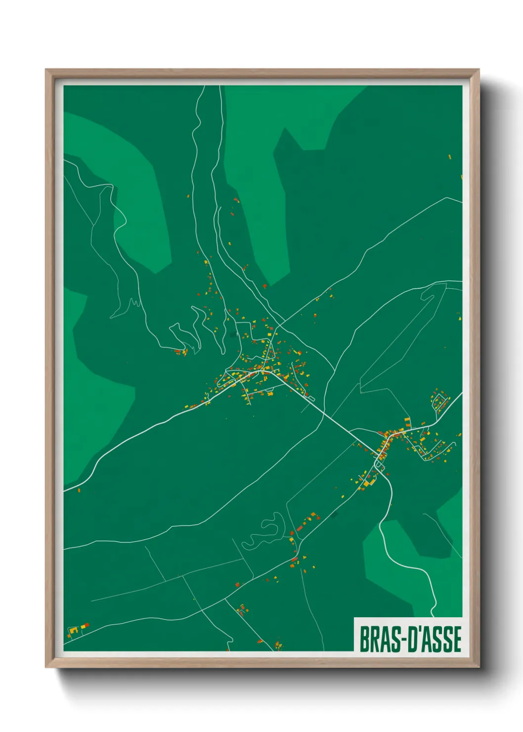 Une affiche de carte sur Bras-d'Asse