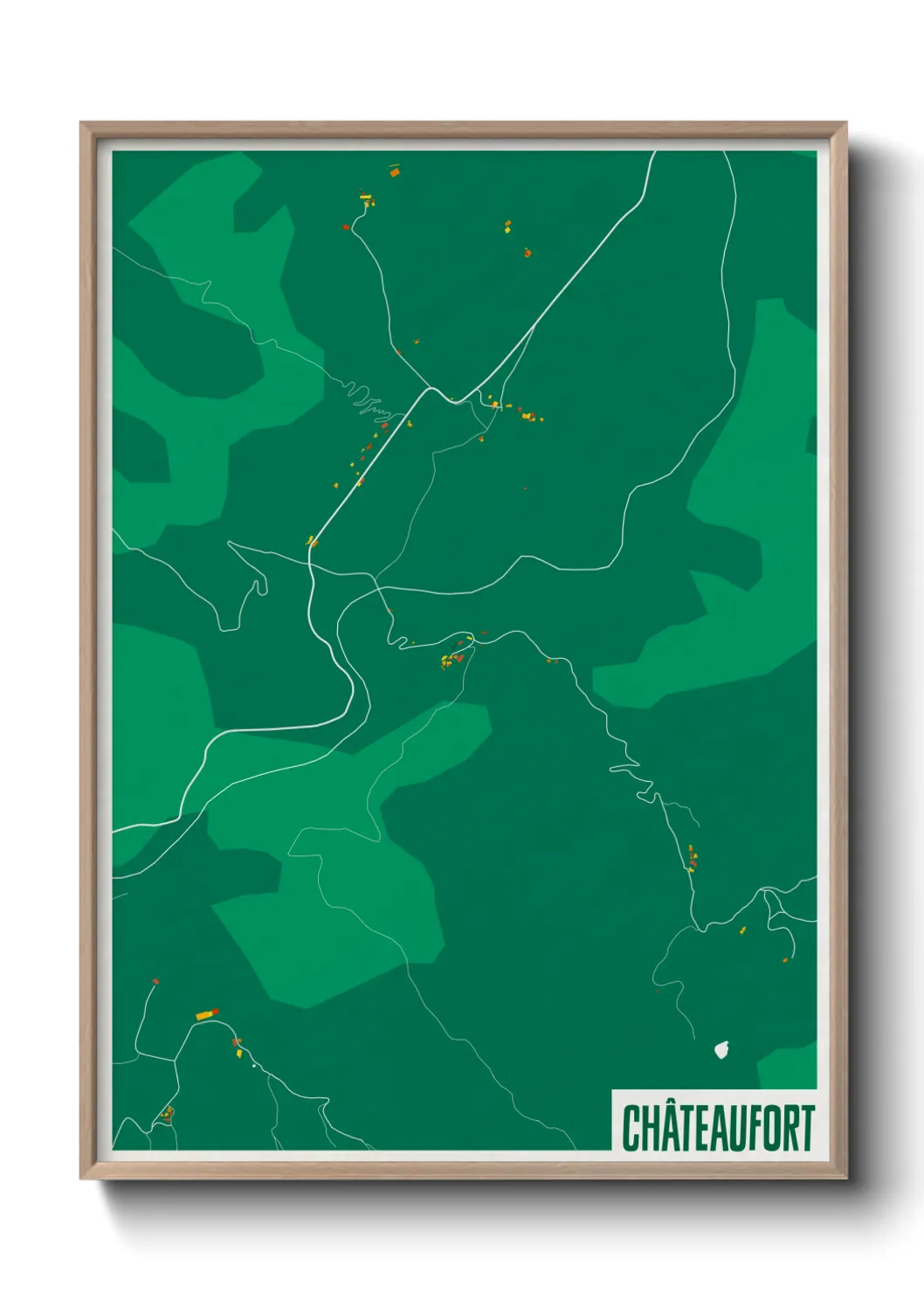 Une affiche de carte sur Châteaufort