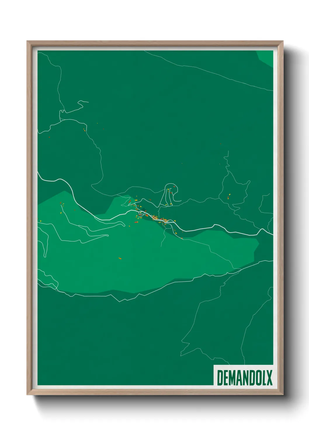 Une affiche de carte sur Demandolx