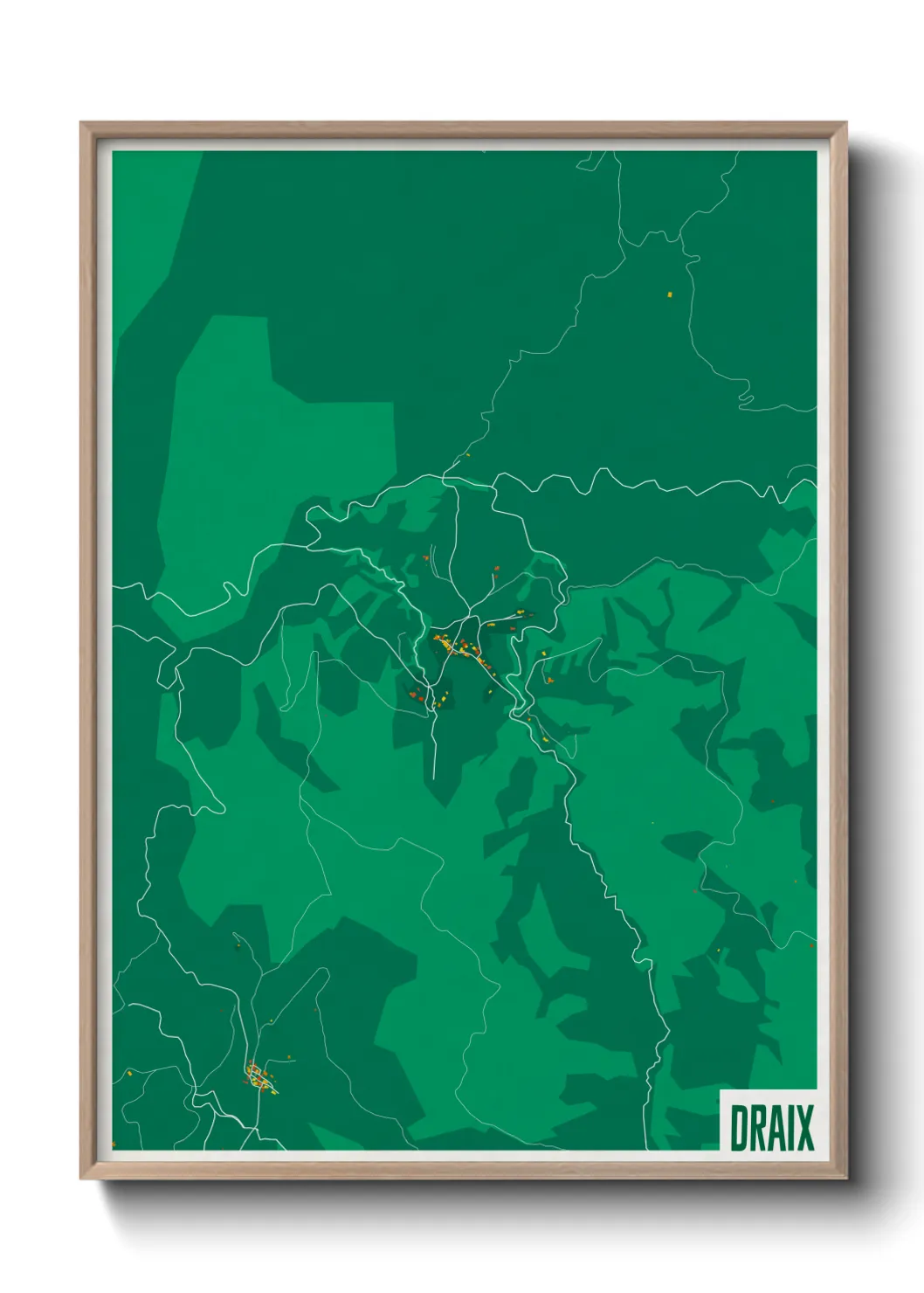 Une affiche de carte sur Draix