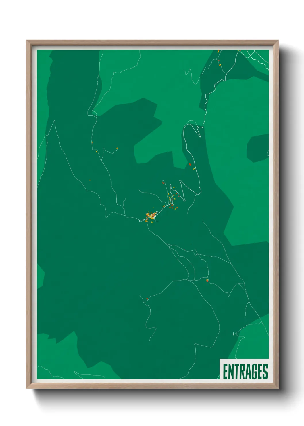 Une affiche de carte sur Entrages