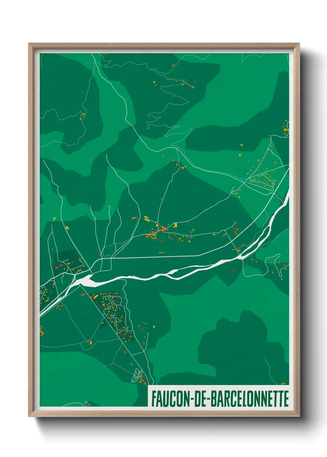 Un poster carteFaucon-de-Barcelonnette