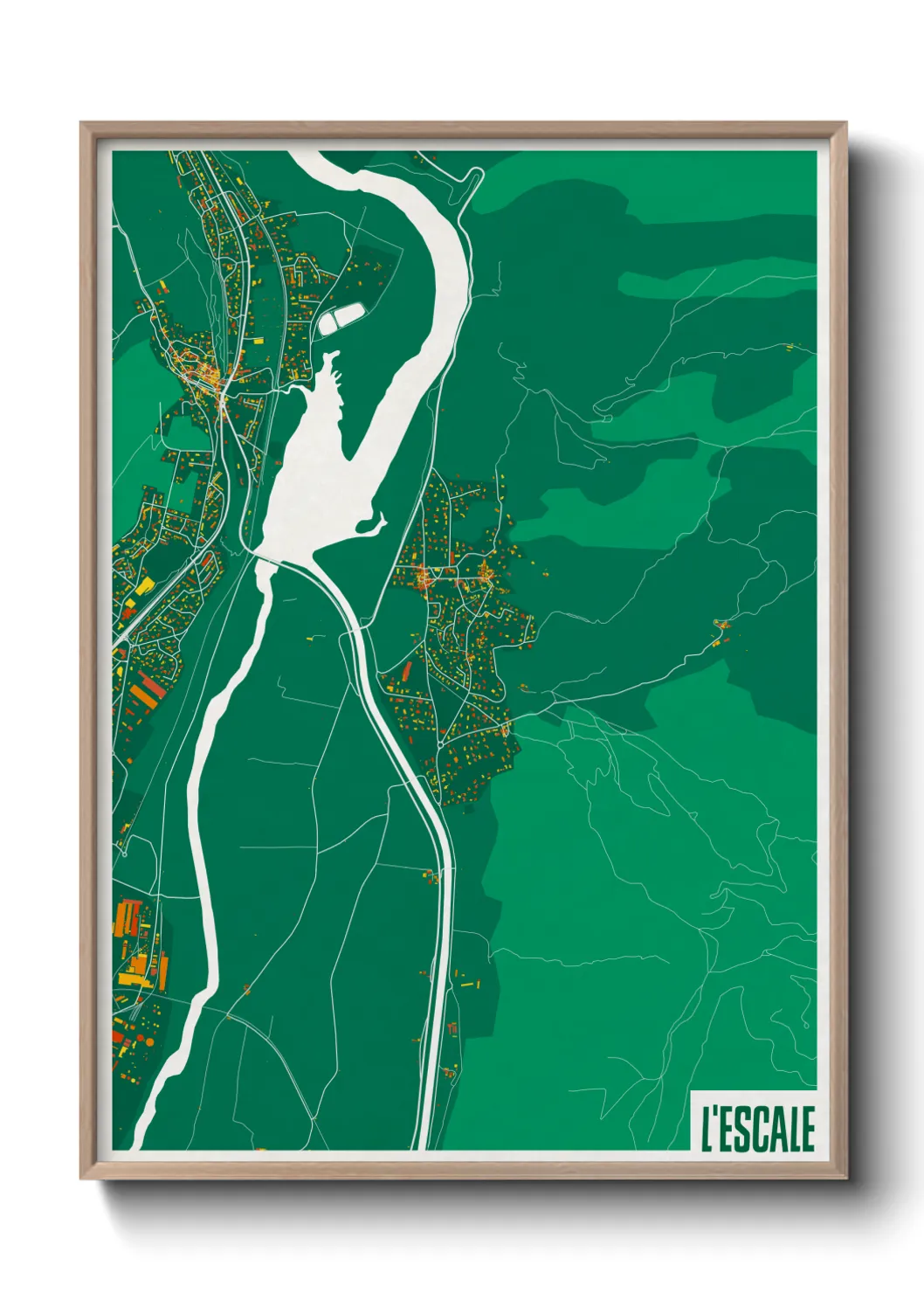 Une affiche de carte sur L'Escale