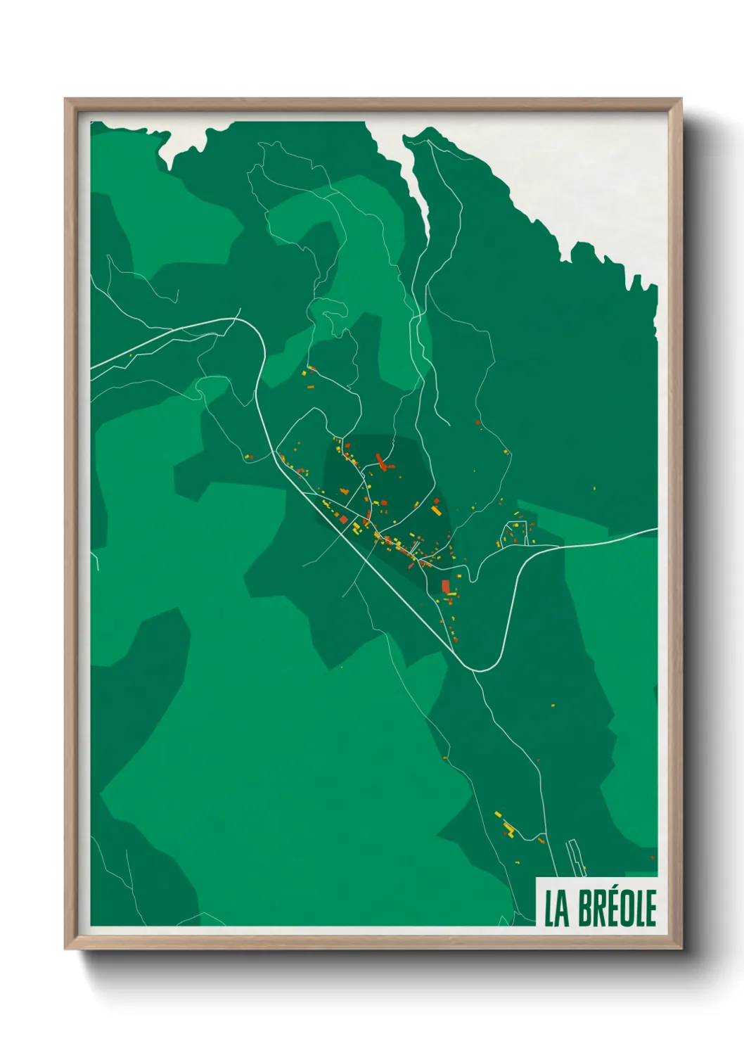Une affiche de carte sur La Bréole