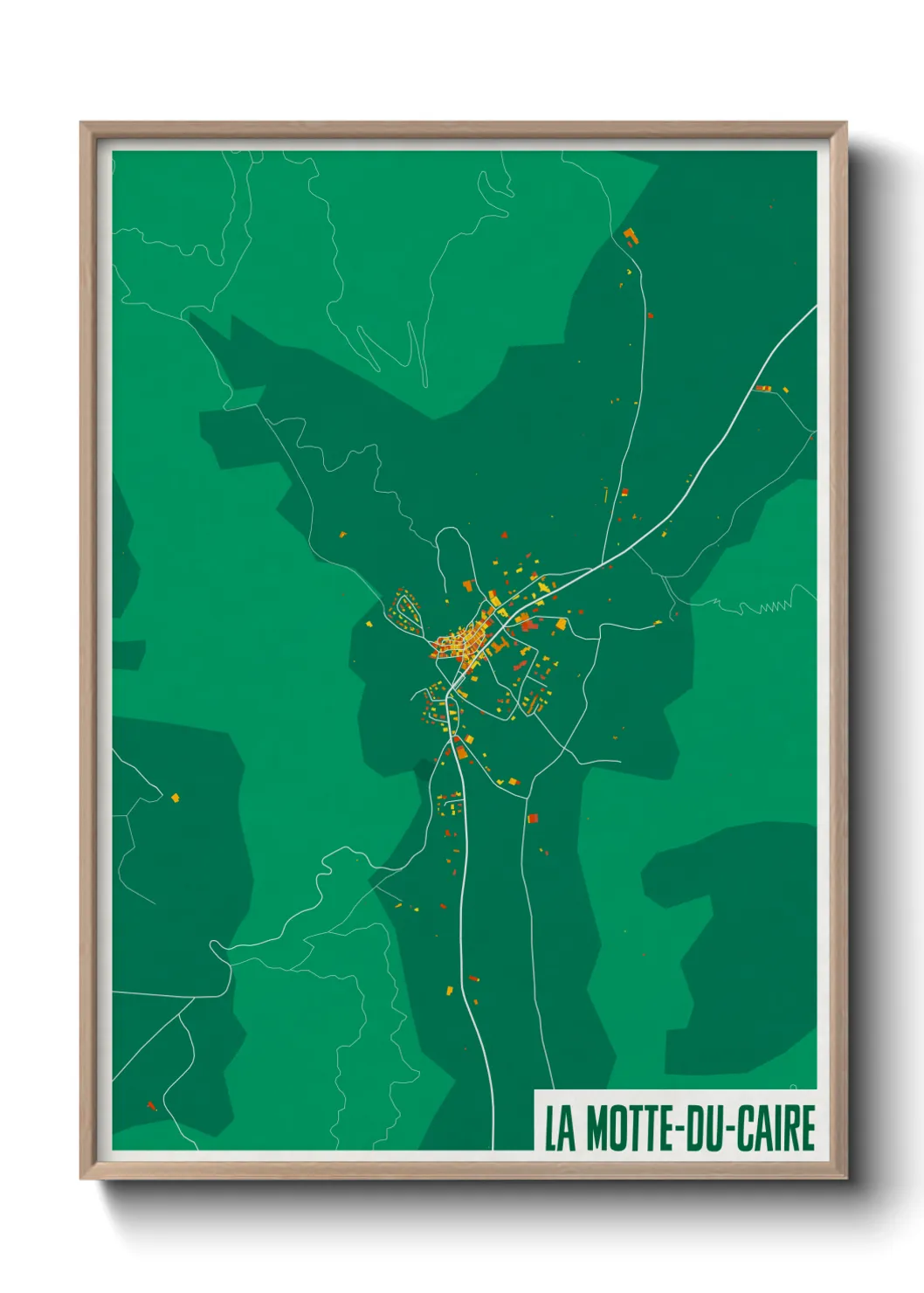 Une affiche de carte sur La Motte-du-Caire