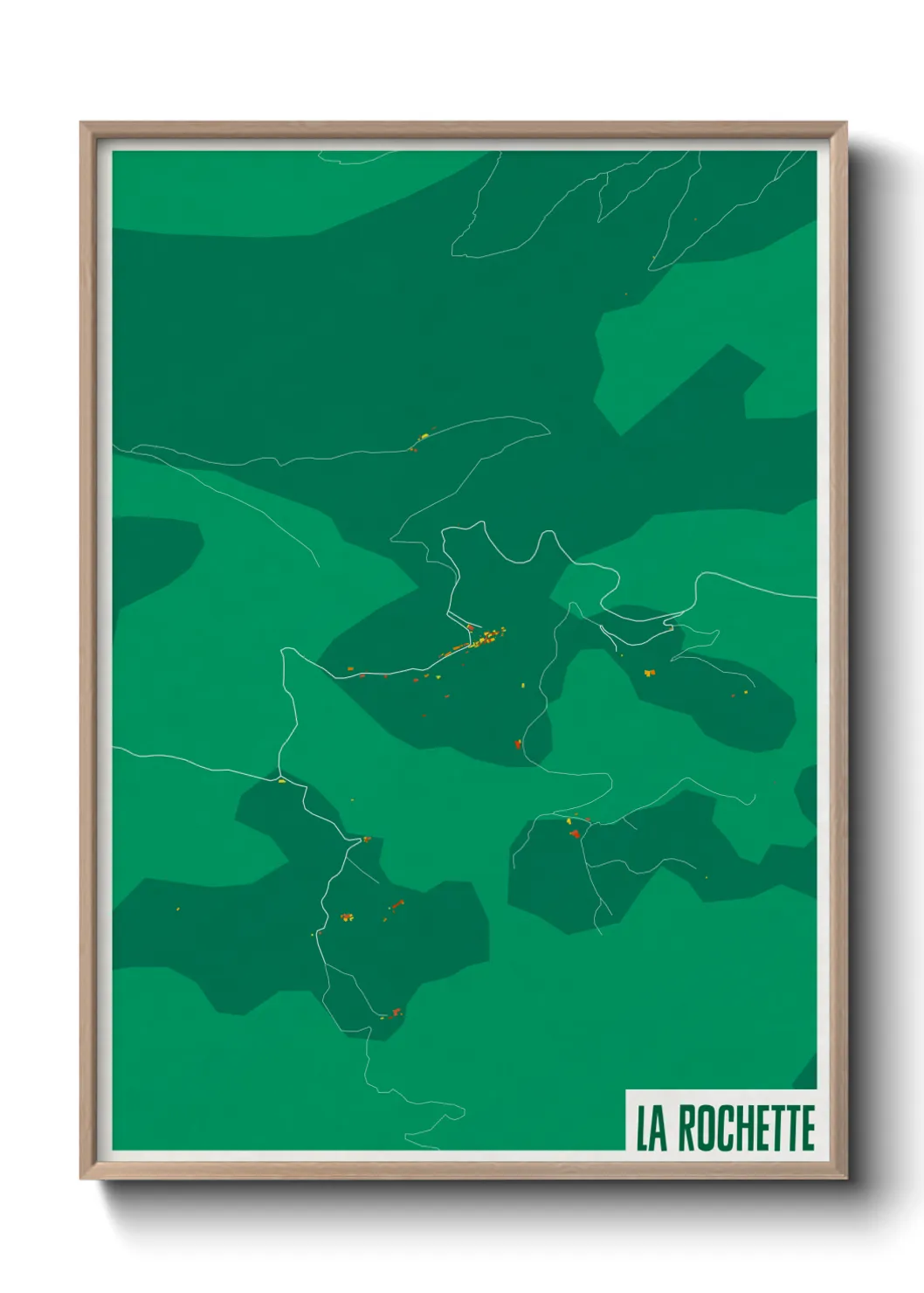 Une affiche de carte sur La Rochette