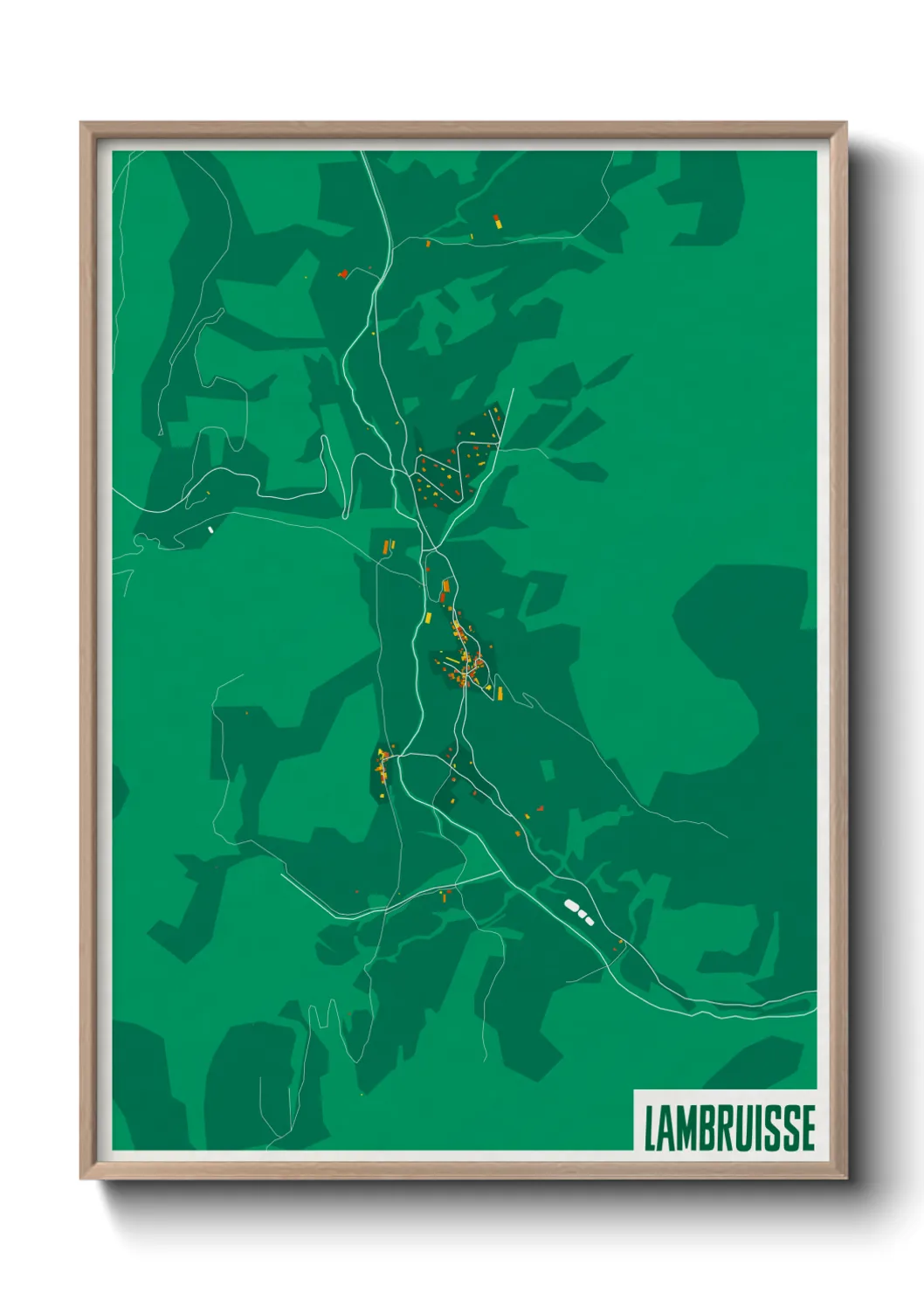 Une affiche de carte sur Lambruisse