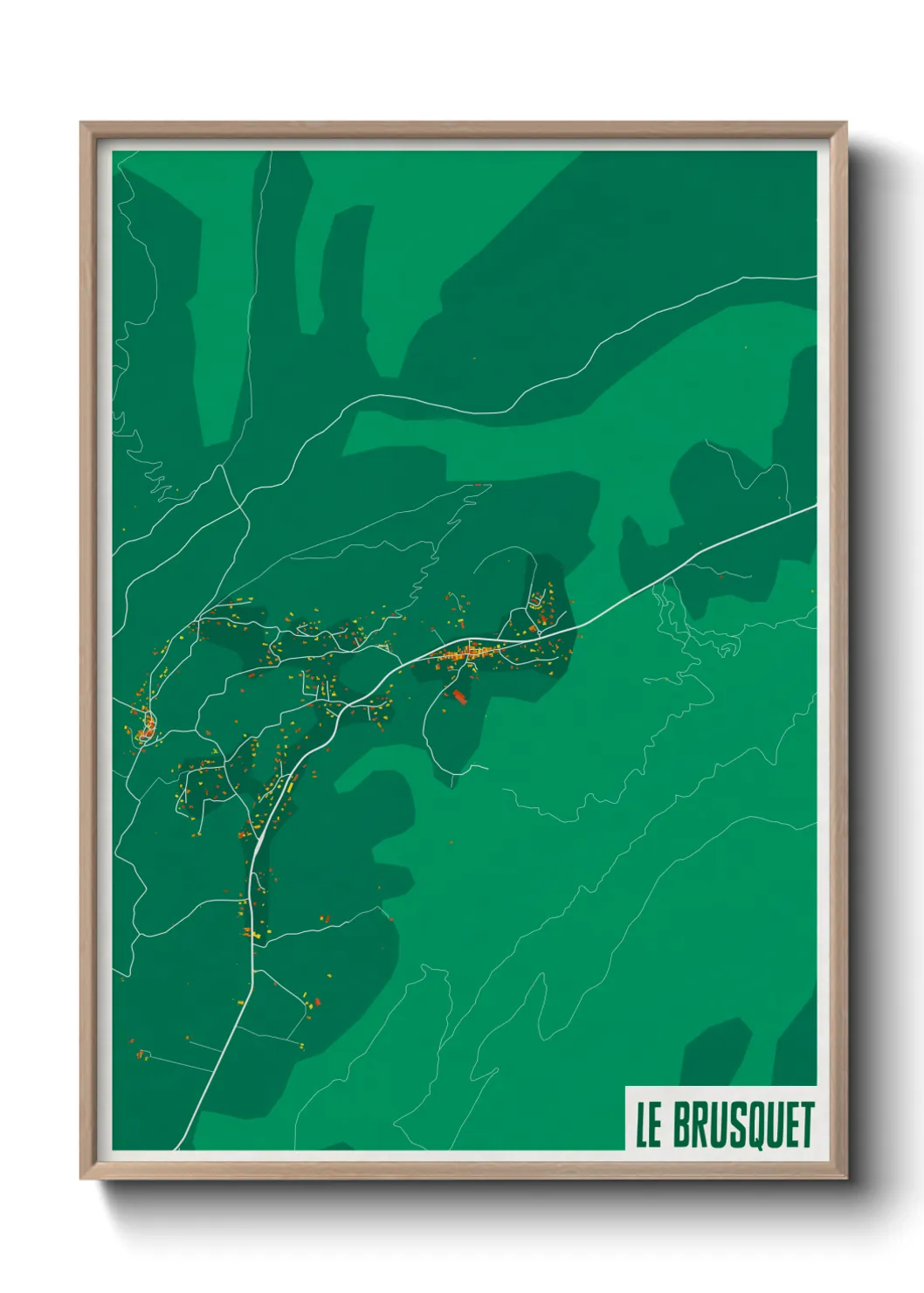 Une affiche de carte sur Le Brusquet