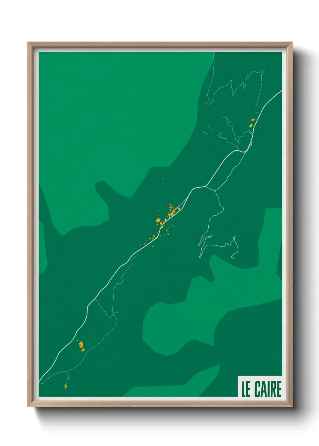 Une affiche de carte sur Le Caire