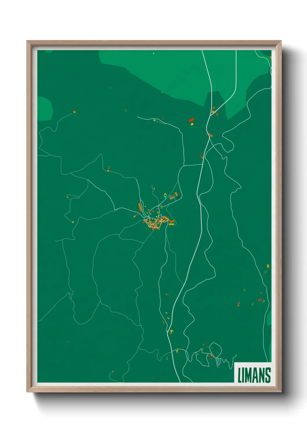 Une affiche de carte sur Limans