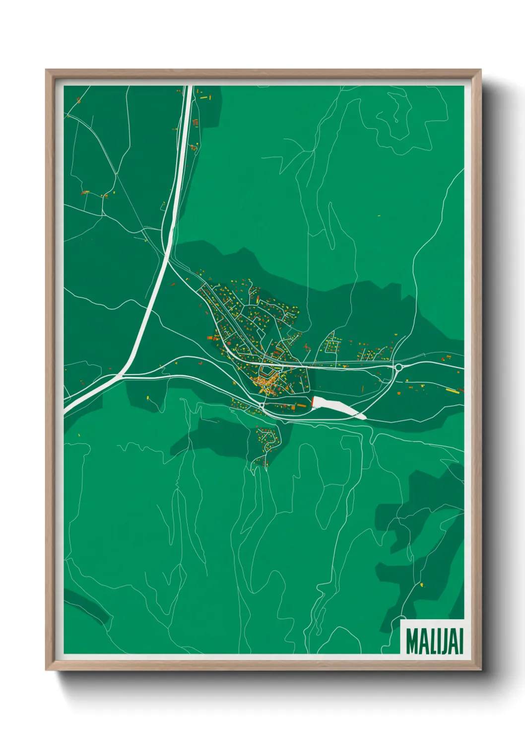 Une affiche de carte sur Malijai