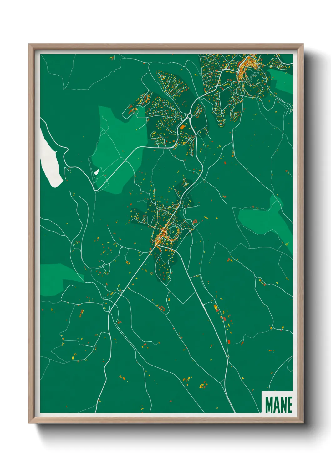 Une affiche de carte sur Mane