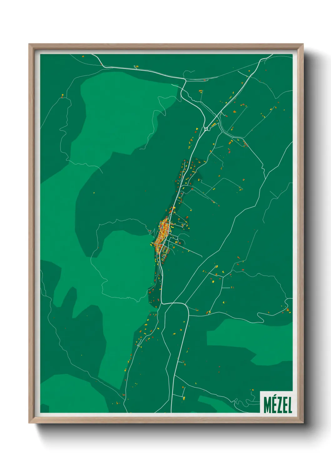 Une affiche de carte sur Mézel