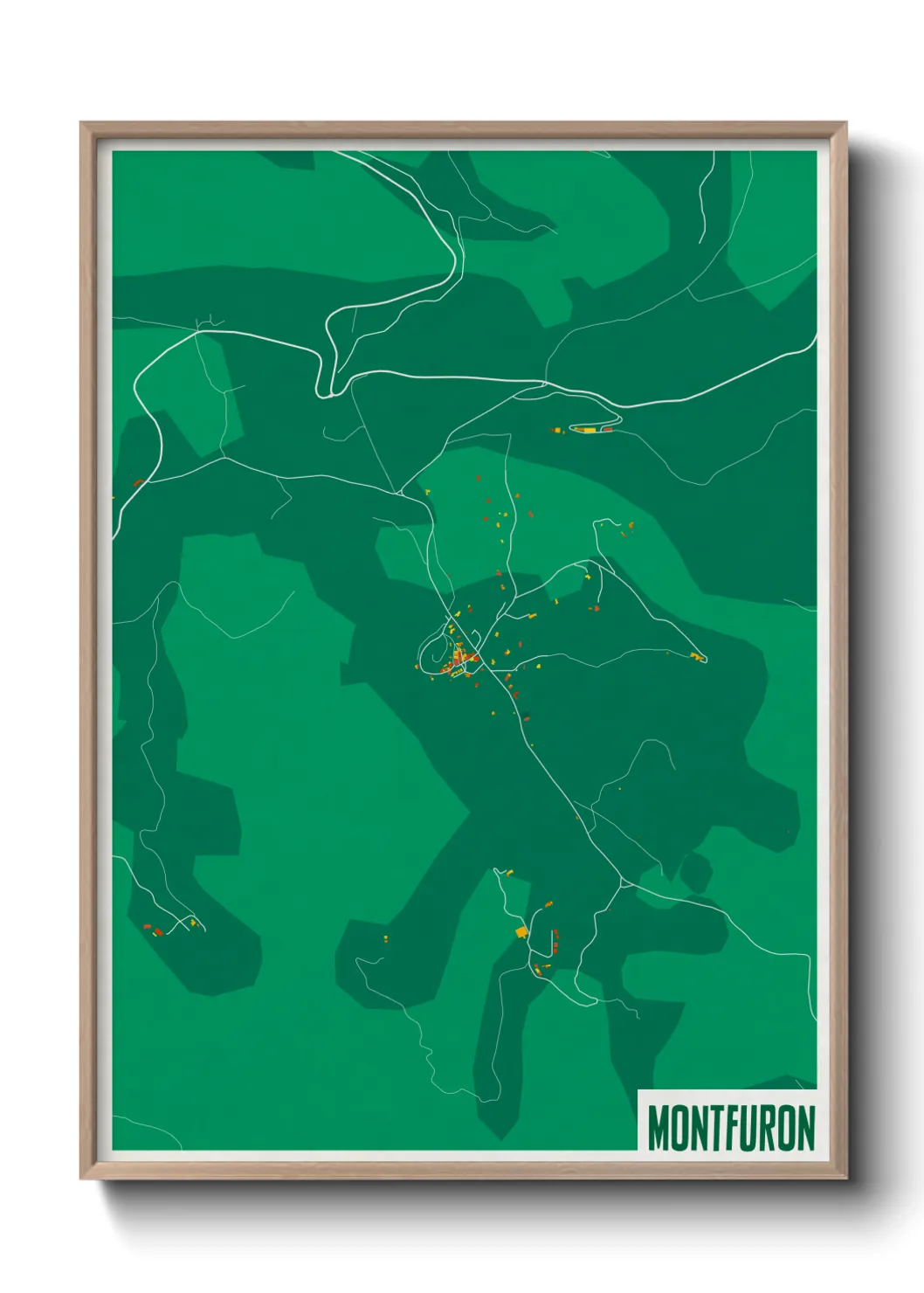 Une affiche de carte sur Montfuron