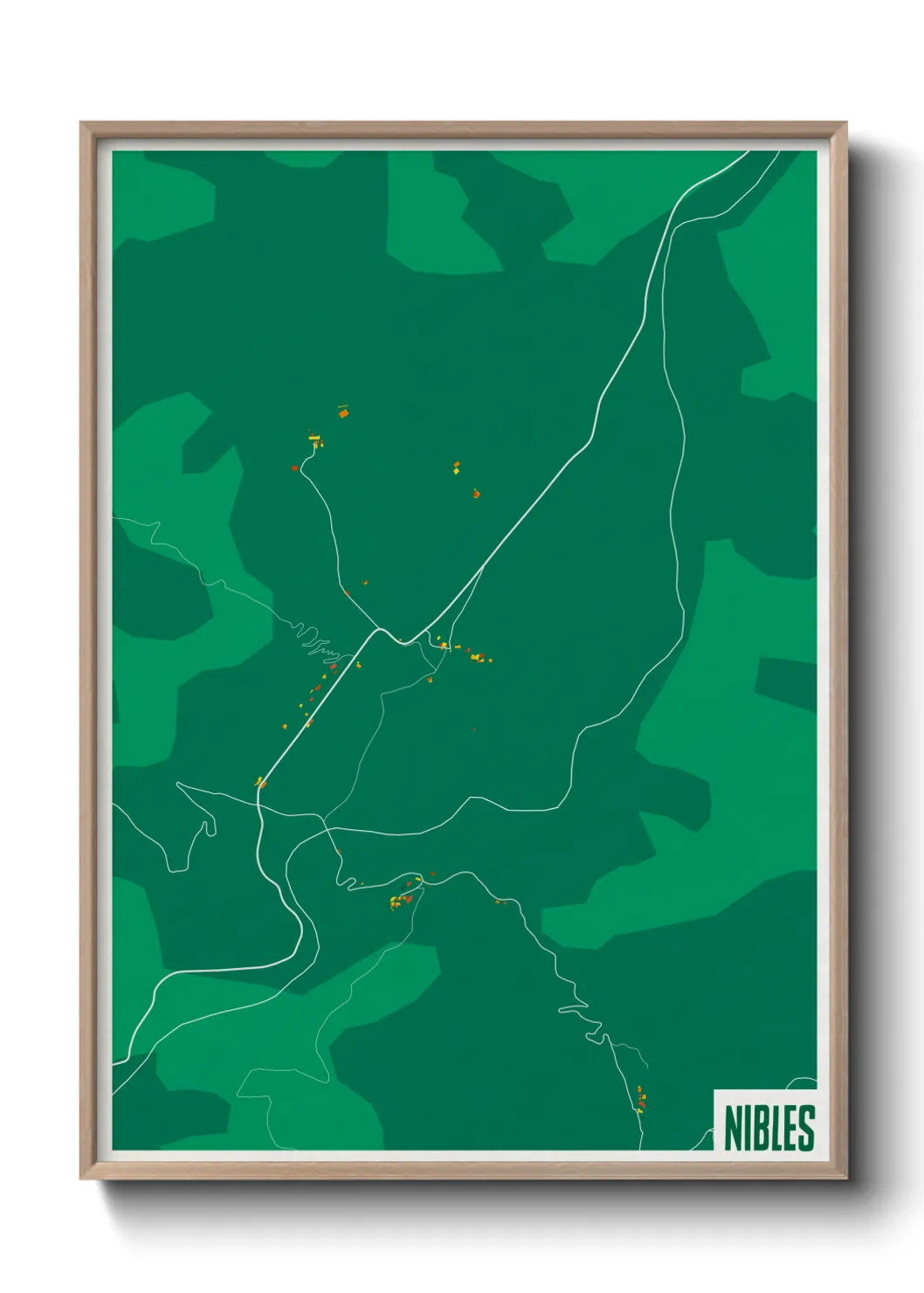 Une affiche de carte sur Nibles