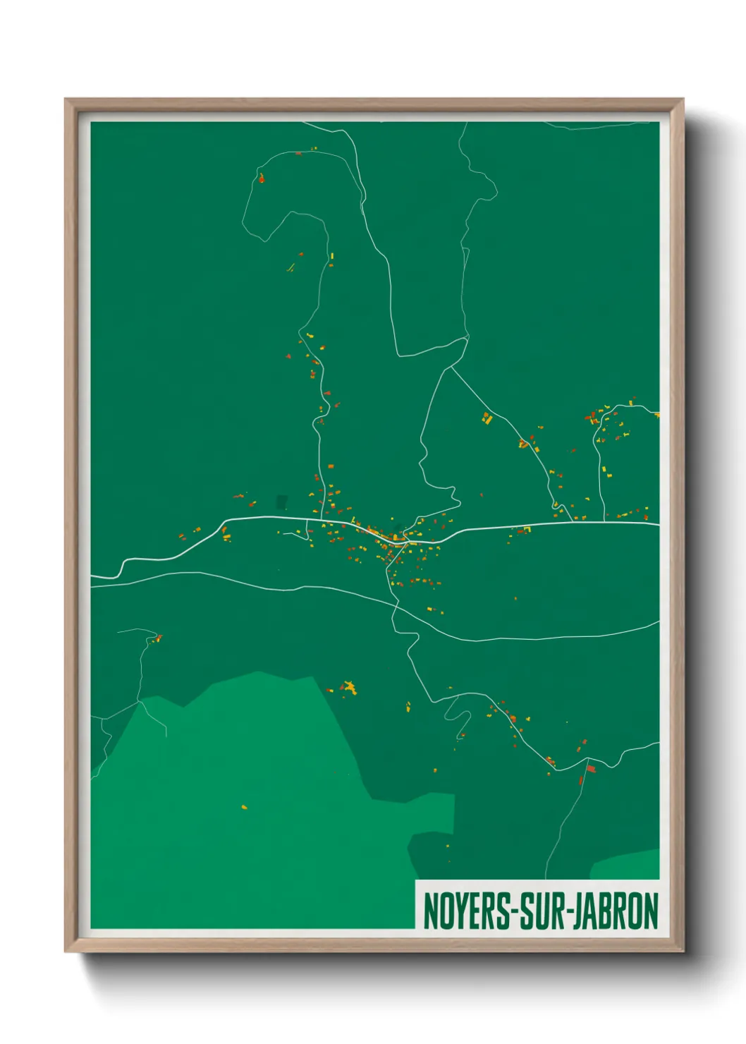 Une affiche de carte sur Noyers-sur-Jabron