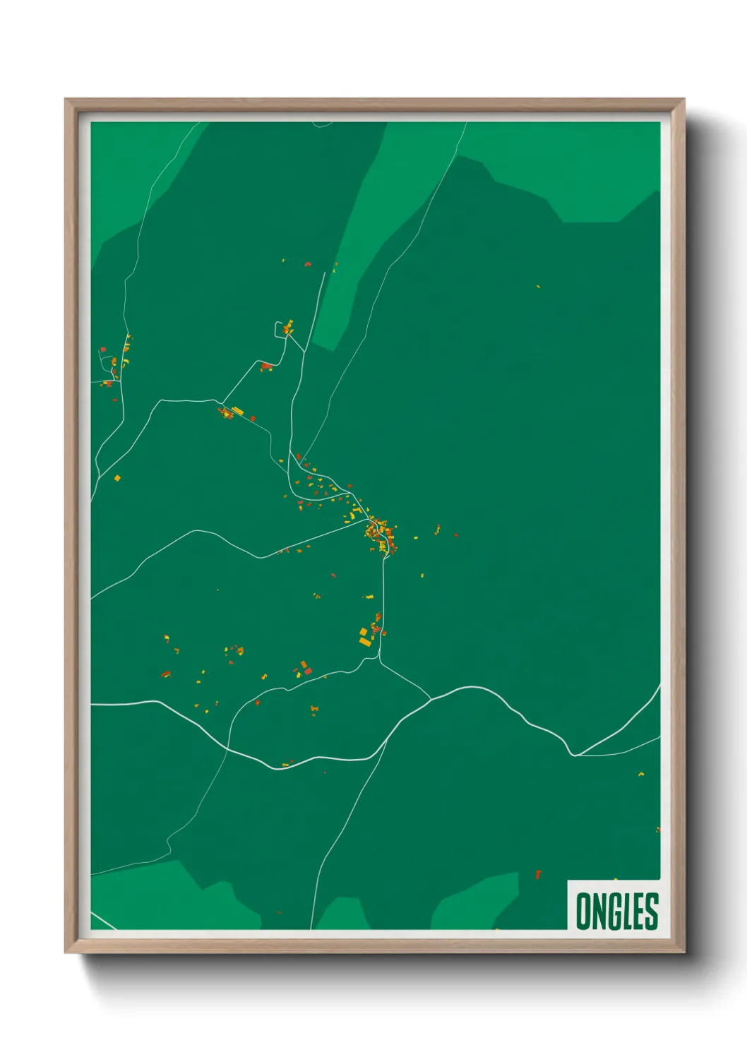 Une affiche de carte sur Ongles
