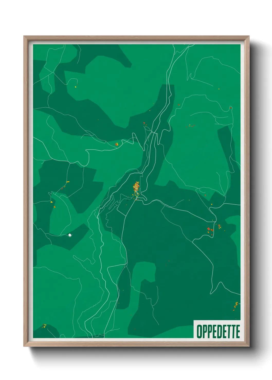 Une affiche de carte sur Oppedette