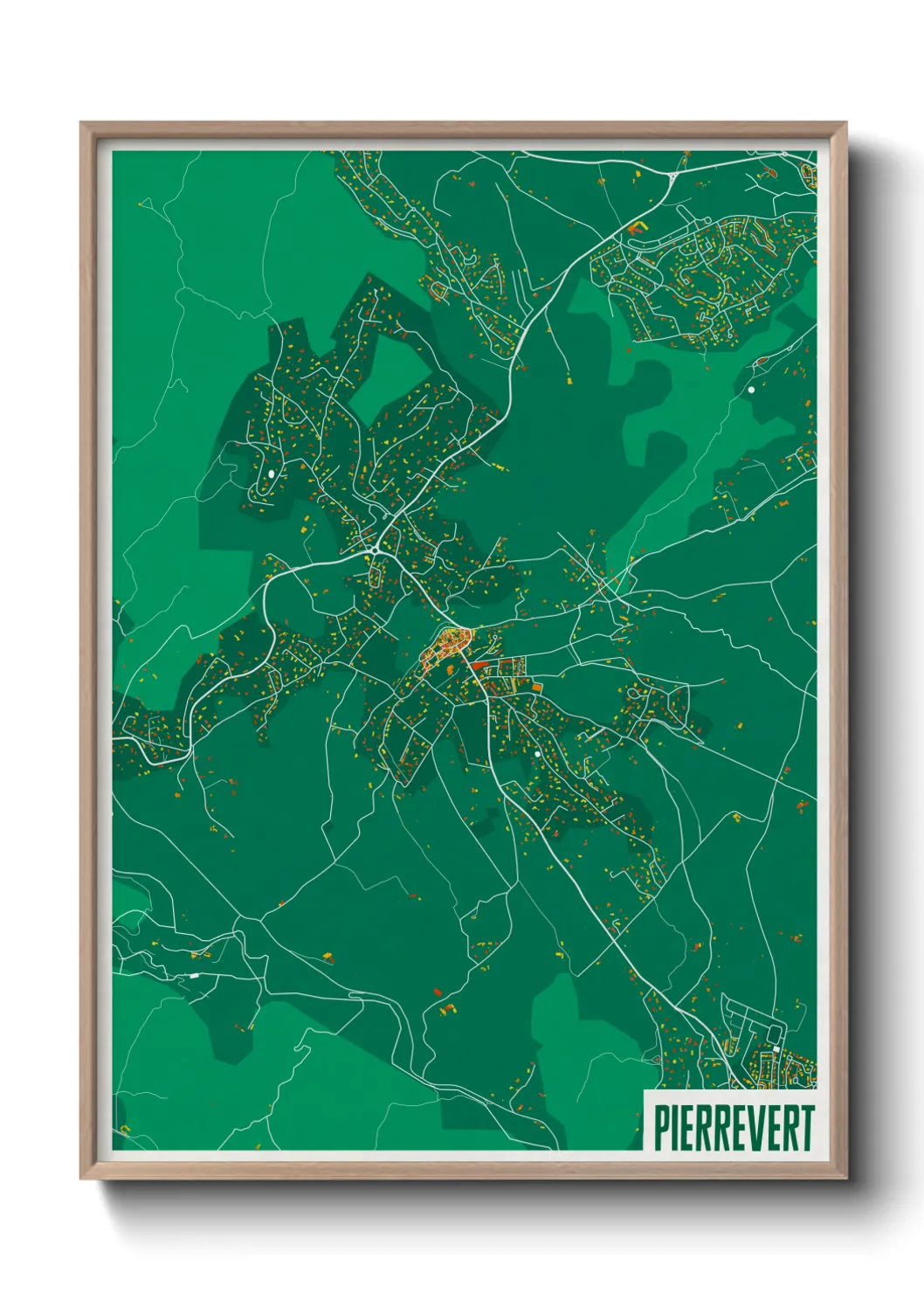 Une affiche de carte sur Pierrevert