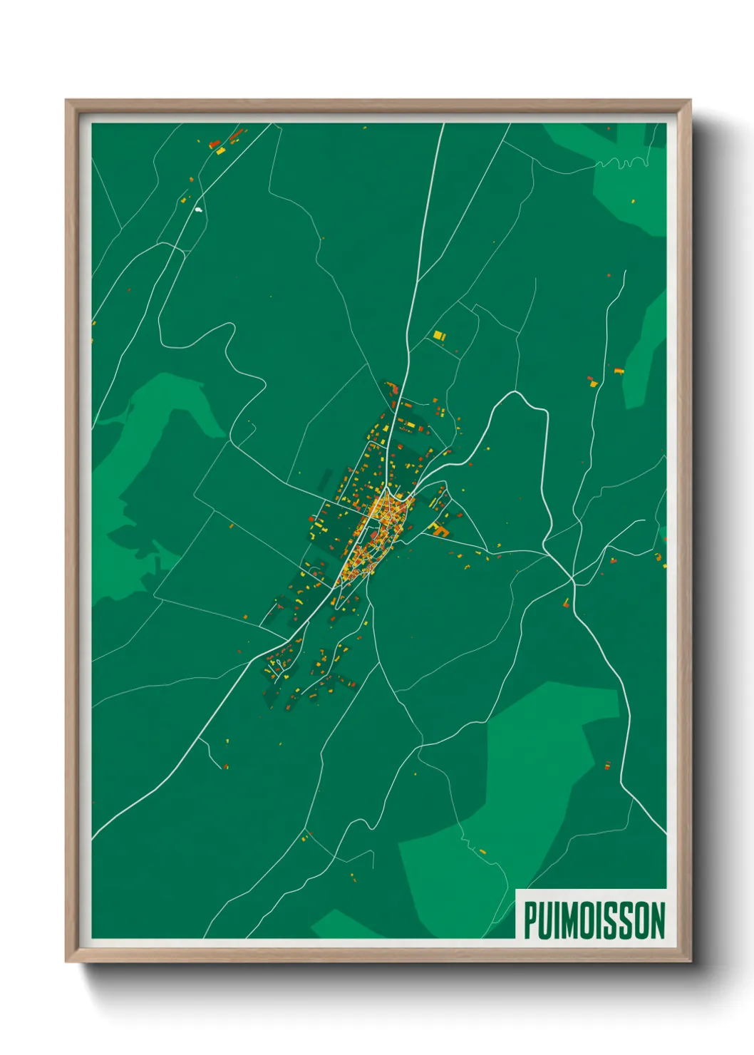Une affiche de carte sur Puimoisson