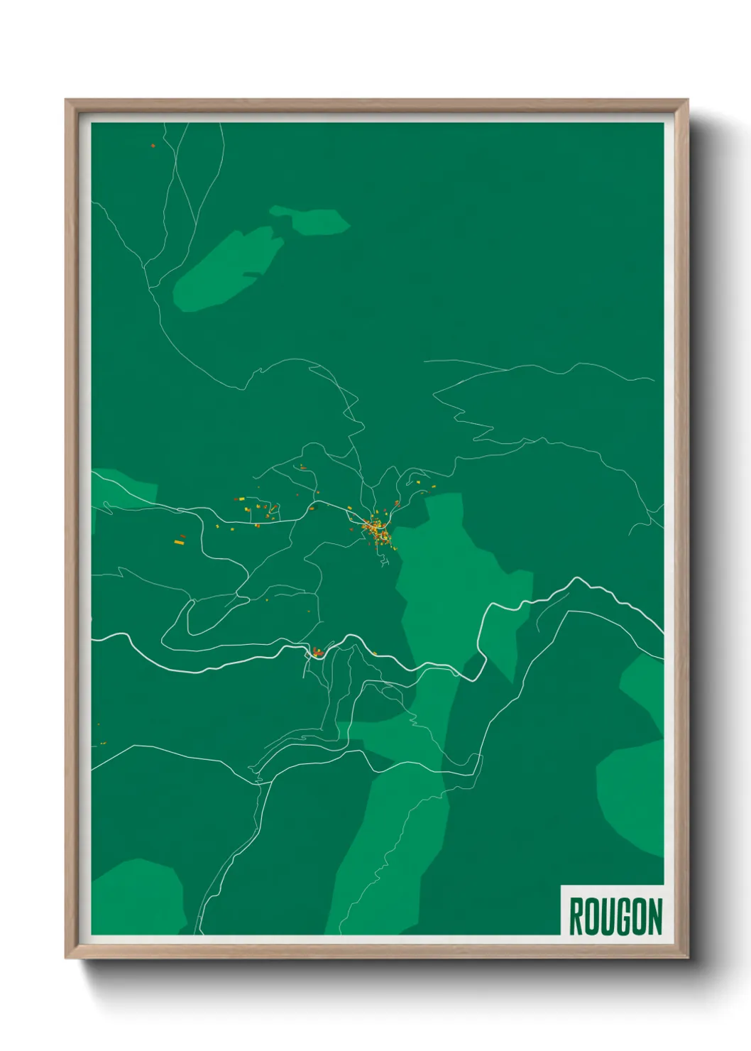 Une affiche de carte sur Rougon