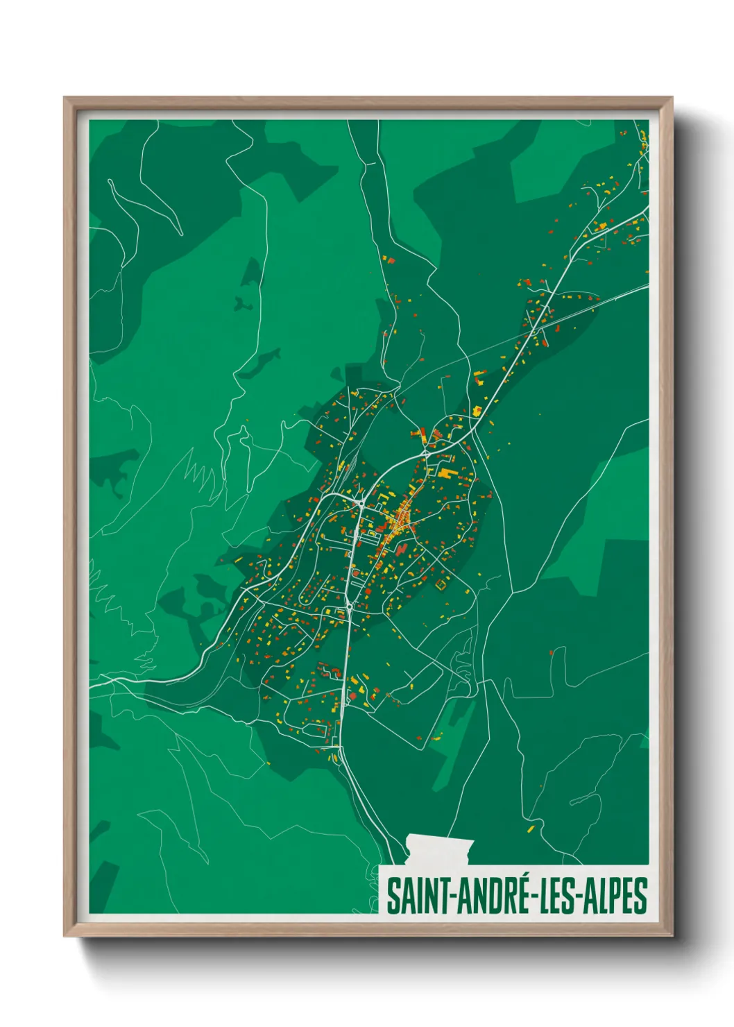 Un poster carteSaint-André-les-Alpes