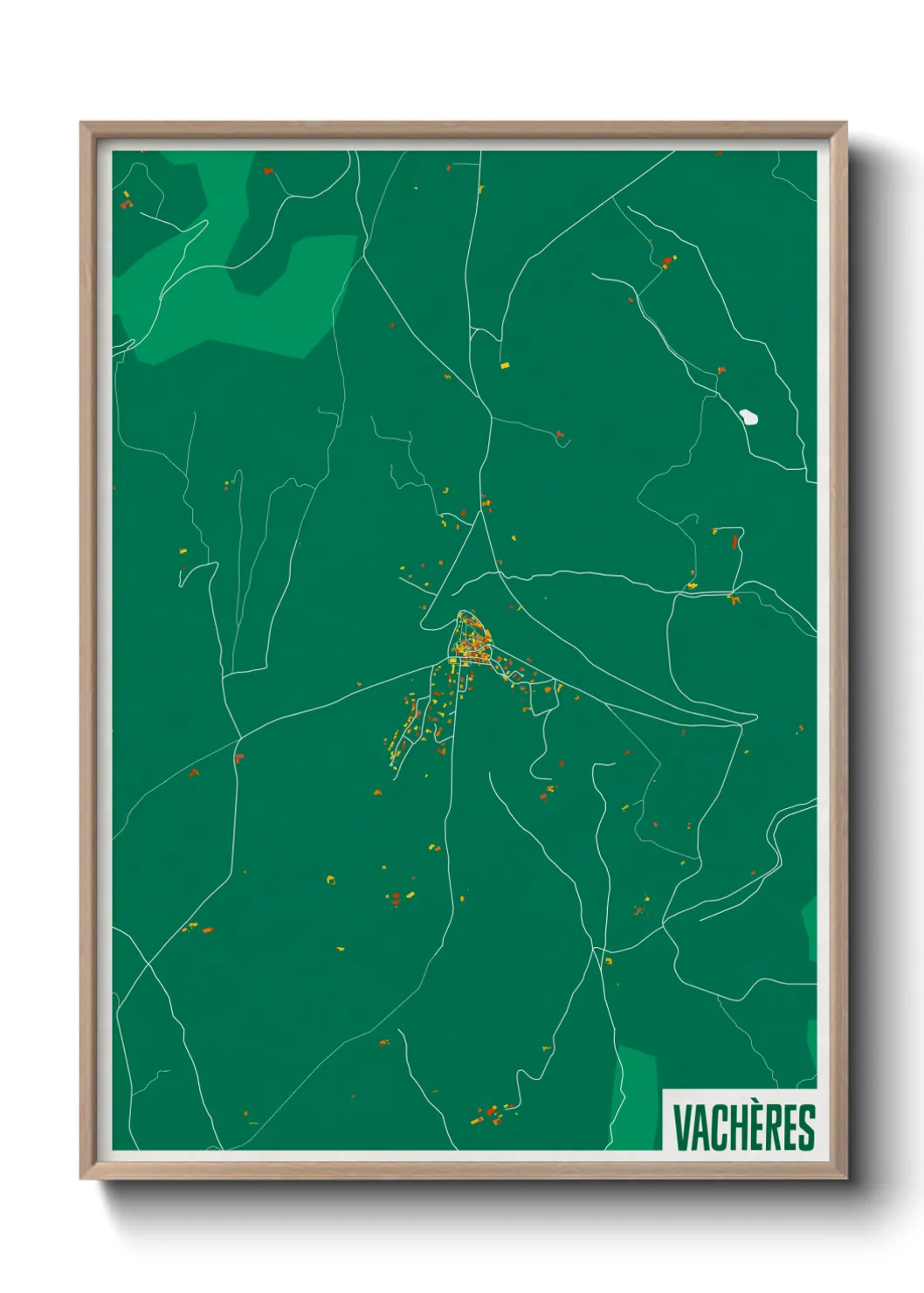Une affiche de carte sur Vachères