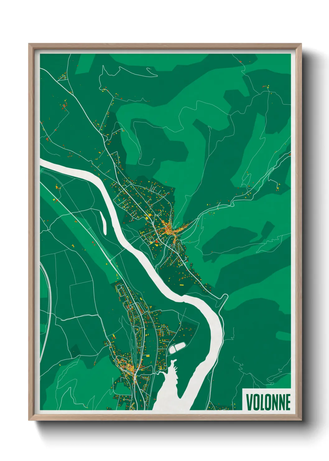 Une affiche de carte sur Volonne