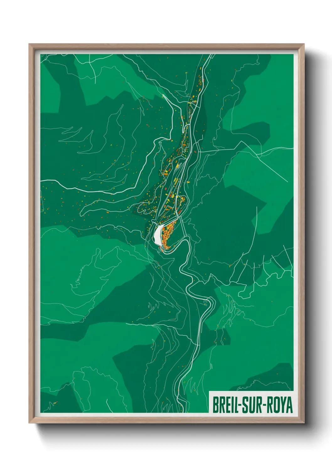 Un poster carteBreil-sur-Roya