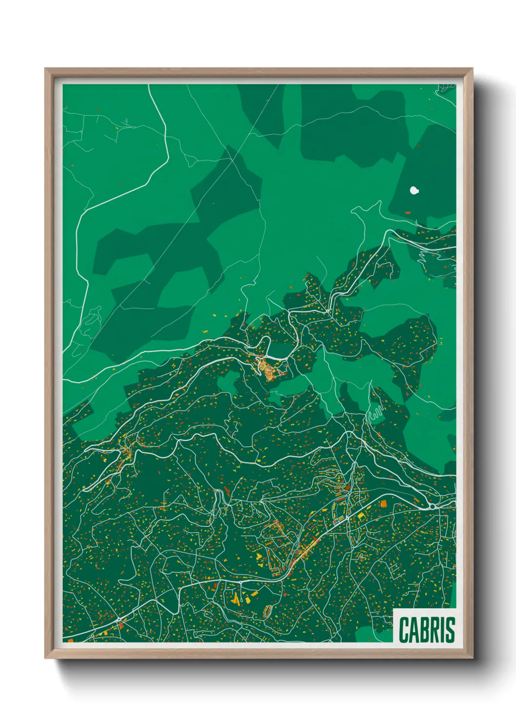 Une affiche de carte sur Cabris