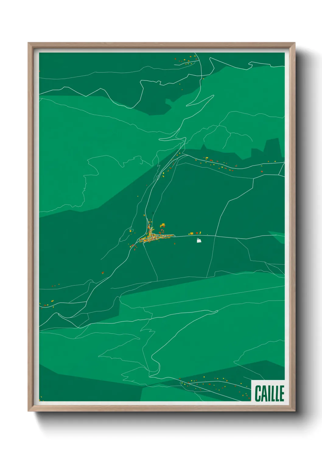 Une affiche de carte sur Caille