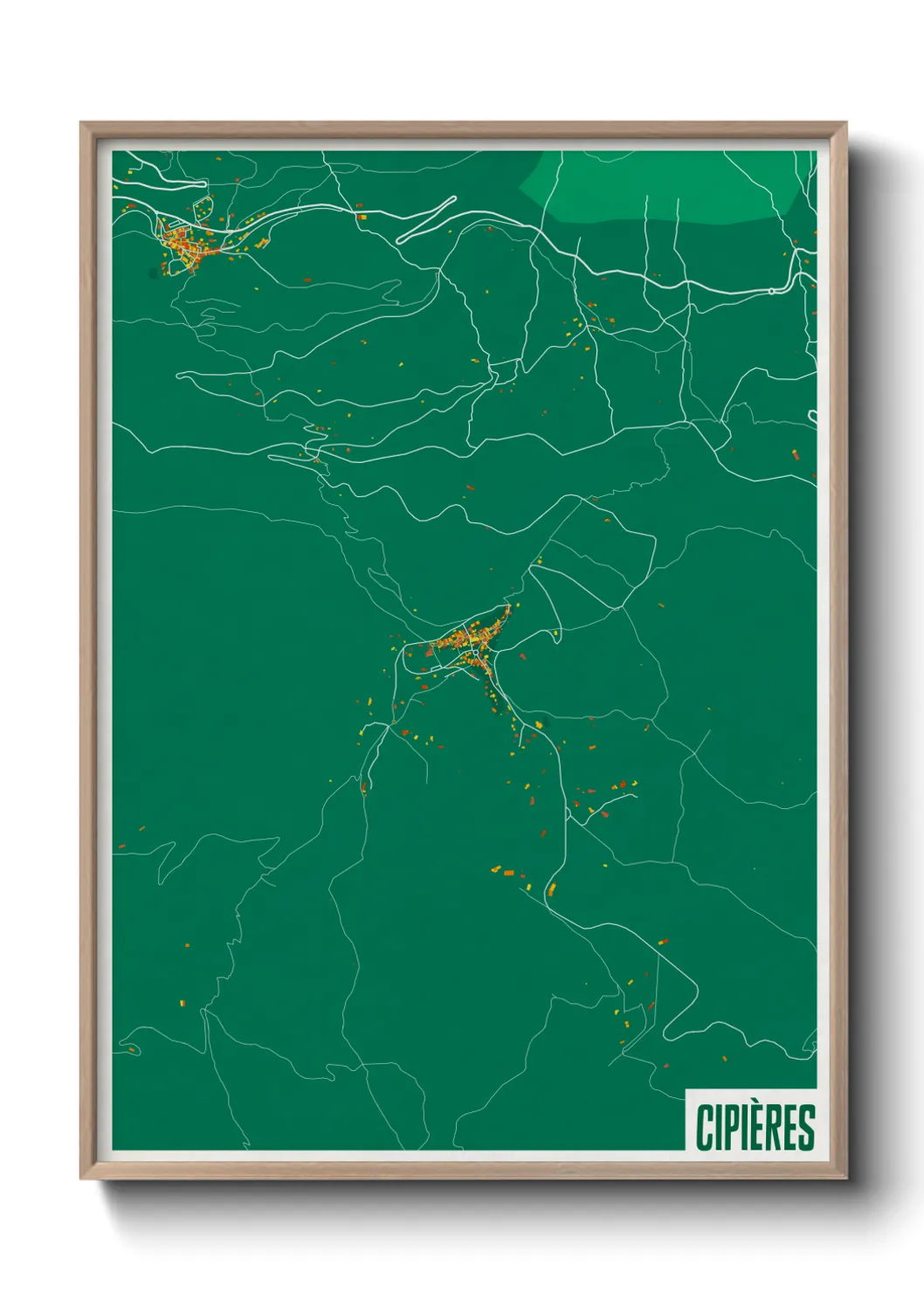 Une affiche de carte sur Cipières